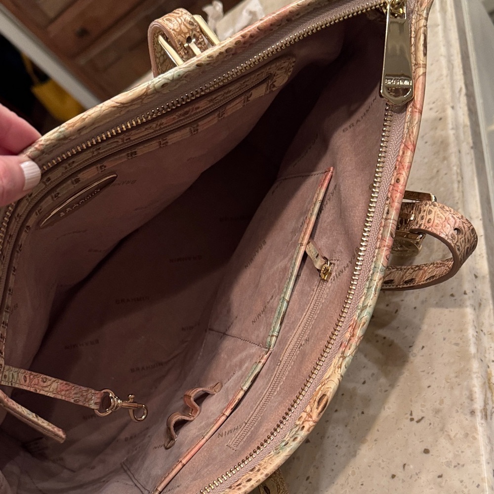 Brahmin Pastel Croc-Embossed Tote - Picture 5 of 7